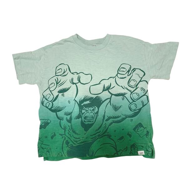 GAP Marvel Green Ombre Hulk Short Sleeve T-Shirt - Picture 1 of 4